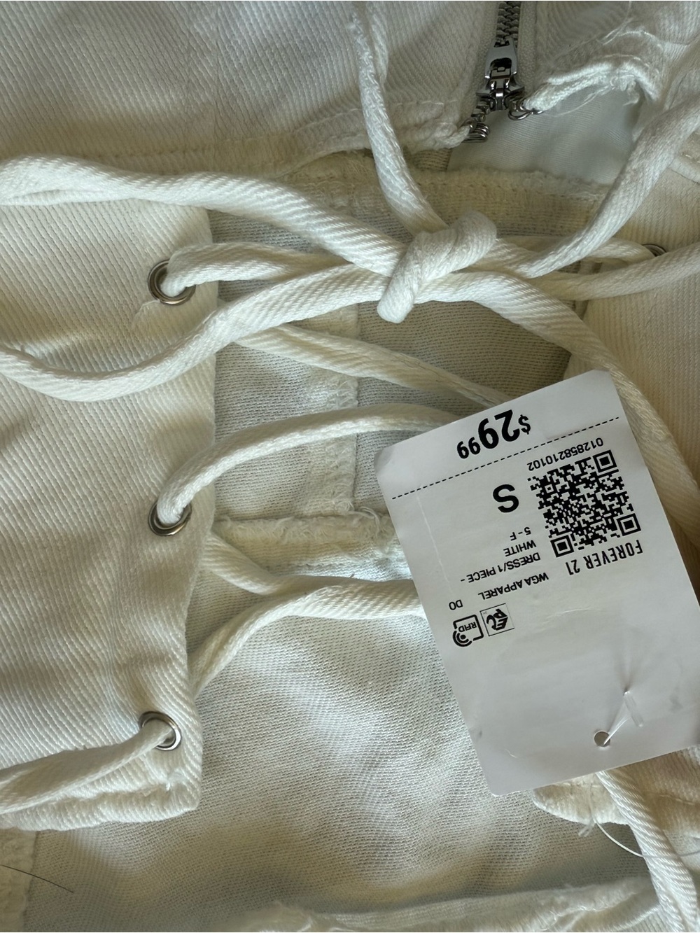 White Denim Spaghetti-Strap women’s One-Piece Romper - Picture 4 of 4